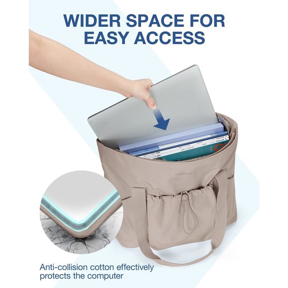 Tote Bag Large, Travel Tote Shoulder Bag With Compartment, Top Handle c: - Picture 3 of 7